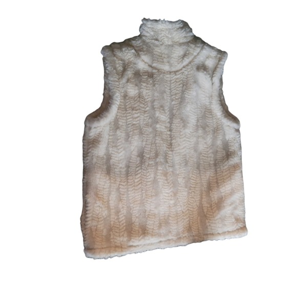 Rok-It Faux Fur Cream Textured Vest - Picture 3 of 4